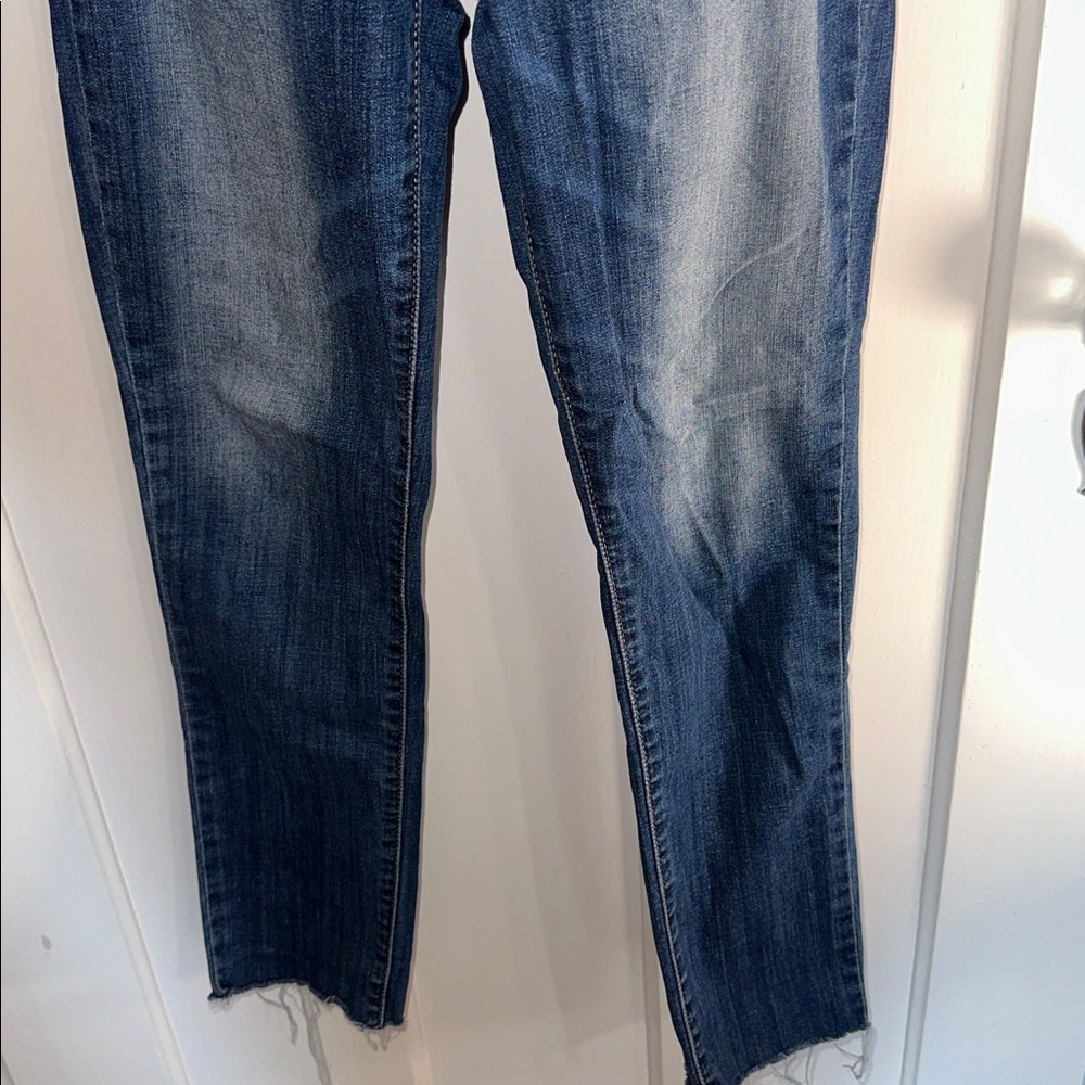 Denizen from Levi's High Rise Ankle Slim Blue Unhemmed Skinny Jeans - Picture 3 of 8
